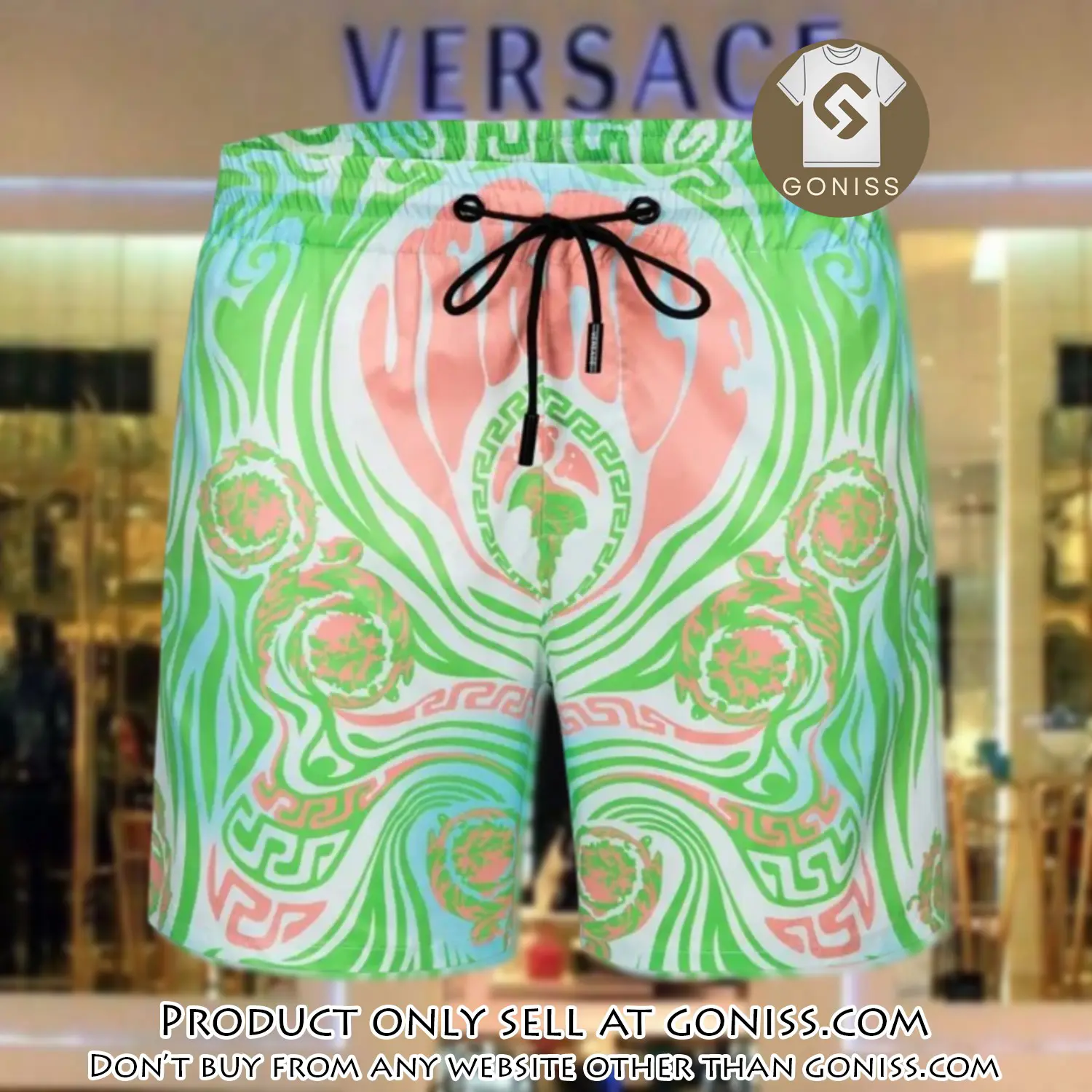 Versace hot 3d luxury all over print shorts pants for men gn0246607